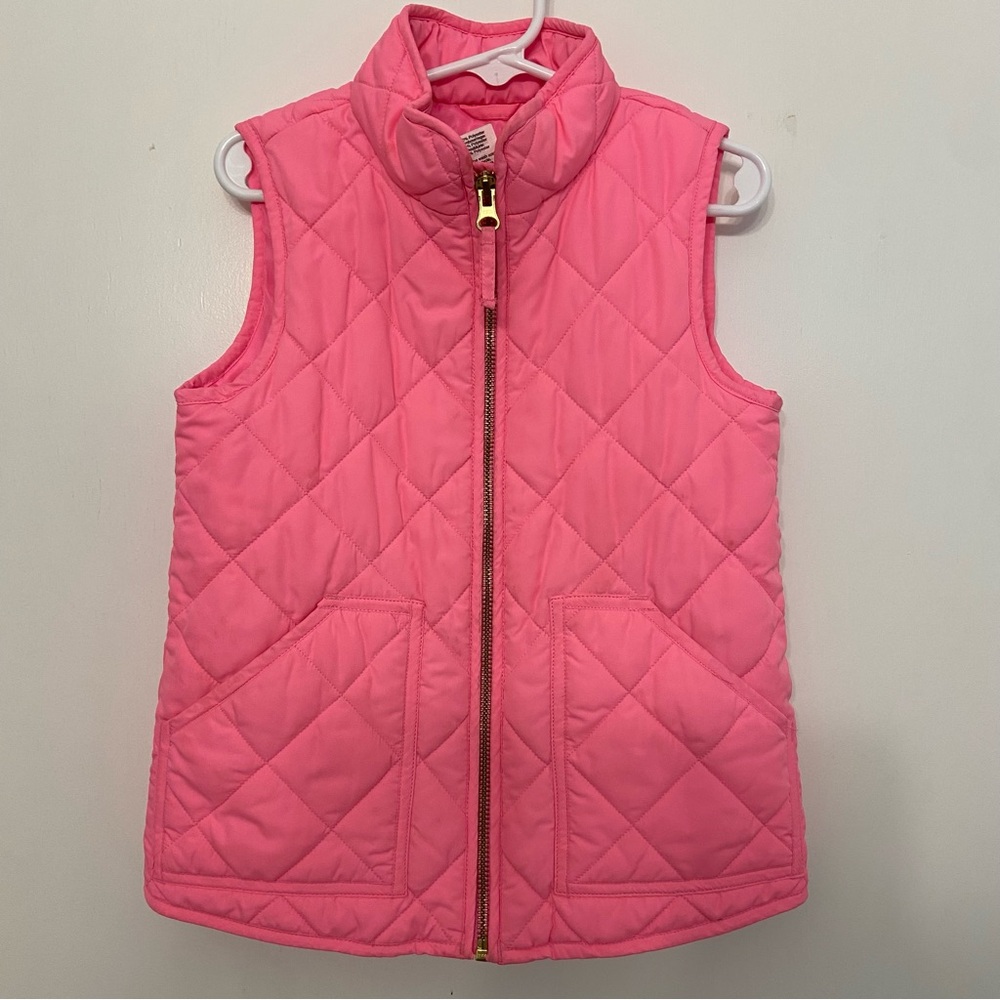 Crewcuts Girls Size 4-5 Bubblegum Pink Quilted Winter Puffer Vest